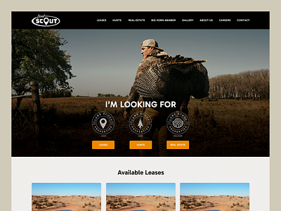 Land Scout // Web Design hunters hunting land land owner land scout lease property real estate web design