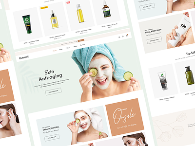Outstock skincare website care conmatics ecommerce facewash makeup oils shop skincare store