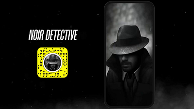 Snapchat Lens - Noir Detective 3d ar ar filter ar lens blender cinema4d javascript lens studio snapchat texturing vfx