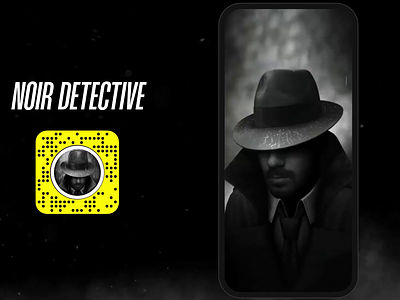 Snapchat Lens - Noir Detective 3d ar ar filter ar lens blender cinema4d javascript lens studio snapchat texturing vfx