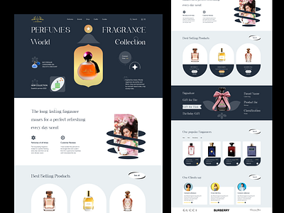 Perfume Website Design branding branding design graphic design landing page design perfume web design ui uiux ux web design