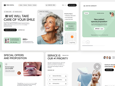 Dental Clinic - Landing UI branding dental design health landing medical ui user interface ux web website