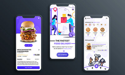 Food Delivery App UI Design graphic design ui