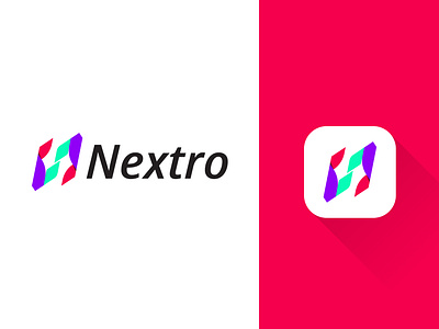 Nextro Logo Design abstract logo brand identity branding creative logo gradient logo logo design logo design 2024 minimal logo modern logo nexet saas tech logo