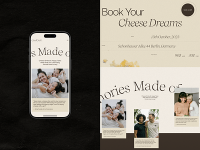 Cheese Manufacture Web Design booking page branding business cheese company website design food brand graphic design interface marketing responsive design ui user experience ux web web design web marketing web page website website design