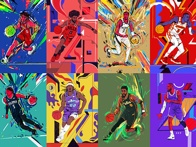 NBA Action basketball character espn illustrations illustration illustrator nba nba action nba basketball nba illustrated nba illustration nba illustrator people portrait portrait illustration procreate