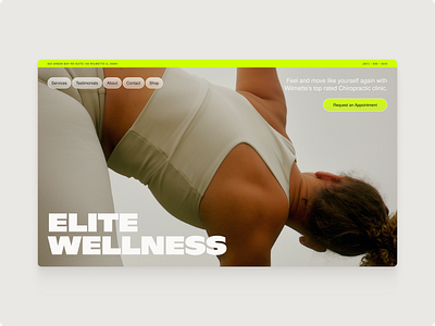 Elite Wellness – Hero Redesign Concept design herosection ui webdesign website