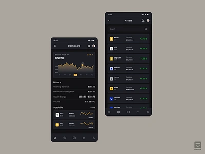 Crypto Mobile APP UI UX Design bitcoin blockchain design brand design studio crypto market crypto ui ux data analytics defi app digital agency digital currency digital wallet ethereum finance app fintech ios modern ui design nft product design smiling pixels trading ui ux design