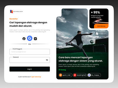 Hallo Sports | Log-In Page 3d branding graphic design login page login website motion graphics sporthall design ui website design