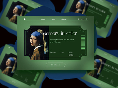 Home Page "Museum Ticket" art green homepage museum museum ticket ticket ui ux web desing