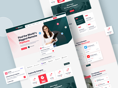 Joboard- Job Seeker Landing Page Website | Job Listing indeed interface job job board job directory job listing job platform job portal job search job seeker job website landing page landing page design linkedin product design saas web web design webflow website design