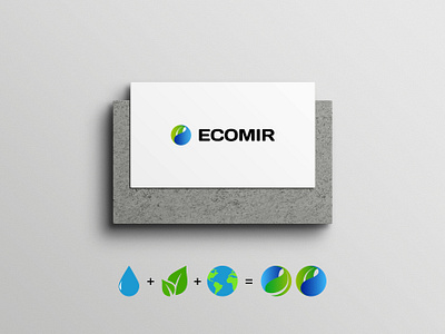 Logo Ecomir '22 branding graphic design logo logotype presentation water cooler бренд дизайн графический дизайн кулеры кулеры для воды лого логотип презентации