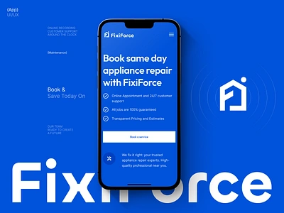 Appliance Repair Service appliance design repair ui user experience user interface ux web website