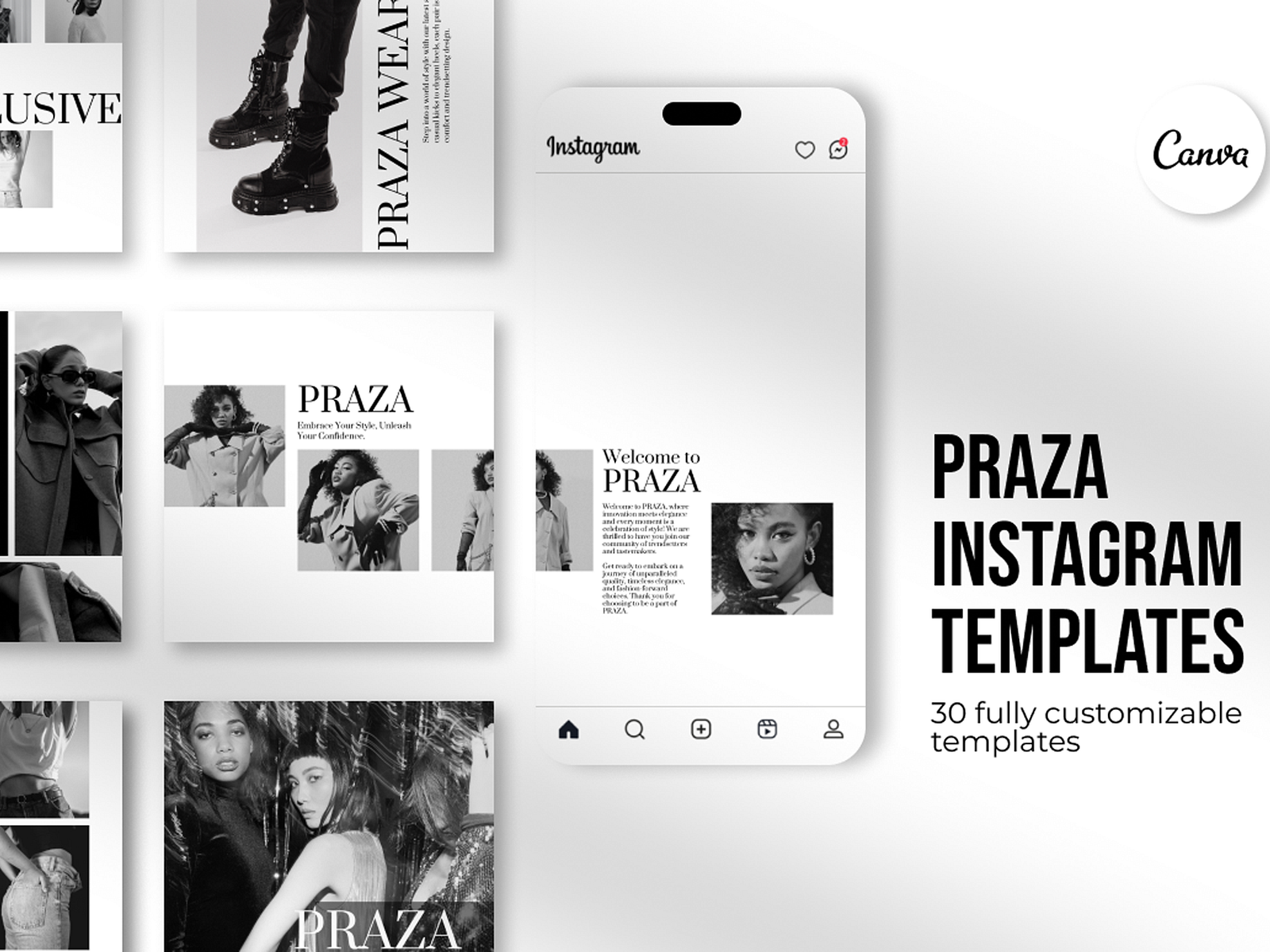 PRAZA - CANVA Instagram Template by Umme Sumaiya Sultana on Dribbble