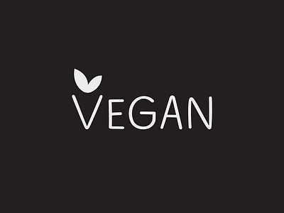 logo «vegan» expressive words logo vector