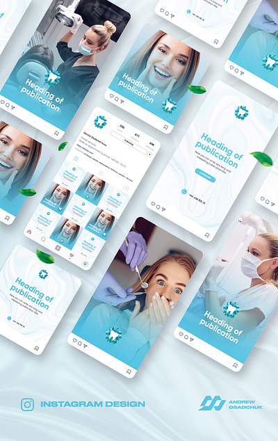 Dentistry - Instagram design adobe illustrator adobe photoshop ads advertisement advertising banner blue creative dentistry design doctor facebook instagram light post presentation social media social media post stories web design