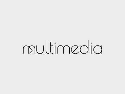 logo «multimedia» expressive words logo vector