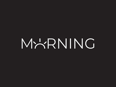 logo «morning» expressive words logo vector