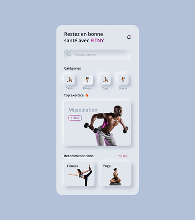 Fitness Design App Neomorphism design fitness neomorphism ui ux