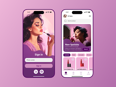 Cosmetic App app app design figma design product design ui ui design uidesign uiux uiux design user interface