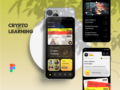 Crypto Blockchain learning Mobile App UI Design app design app ui app ui design crypto crypto app crypto learning crypto learning app e learning e learning app e learning mobile app figma learning app learning mobile app mobile app mobile app design ui ui design ui ux ux