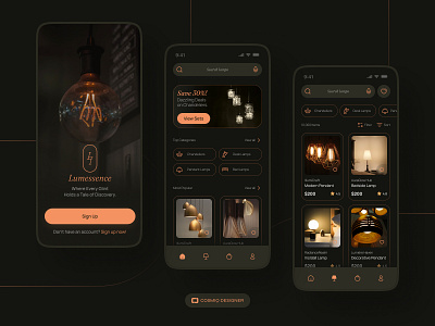 Lumessence: E-commerce Experience for Lamp Enthusiasts app design e commerce ecommerce graphic design lamp ui uiux usability ux