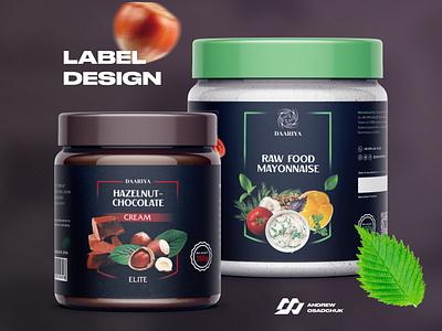 Healthy food - Label Design adobe illustrator adobe photoshop brand identity branding business chocolate corporate identity cover cream design graphic design hazelnut label label design package pattern polygraphy print design typography