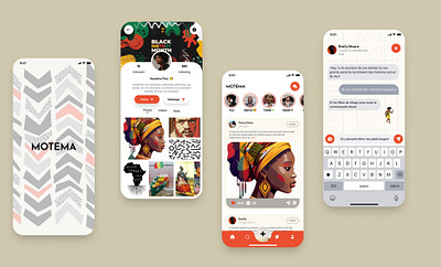MOTEMA : Cultural African social media app app graphic design social media ui ux