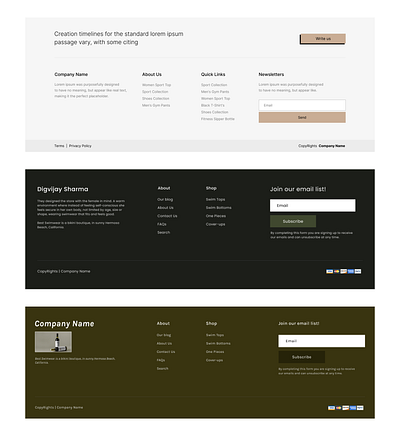 Website Footer Design branding design figma ui web design website design