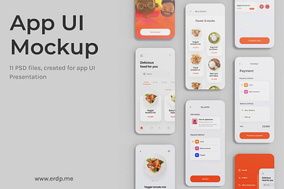 App UI Mockup Phone Screen Mockup app application business flat icon interface kit layout mobile phone screen smartphone template user vector web