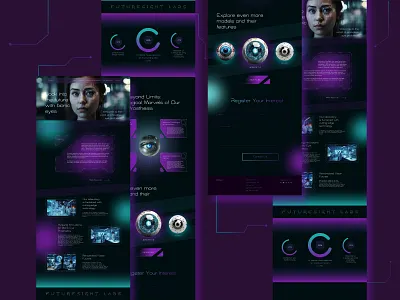 Landing Page " Bionic Eye " bionic bionic eye cyberpunk cyberpunk style design eye home page landing landing page minimalism ui ux web desing
