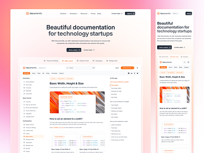 Documentify - Documentation App Landing Page app design development document documentation graphic design landing landing page saas software ui ui design ux ux design web design website