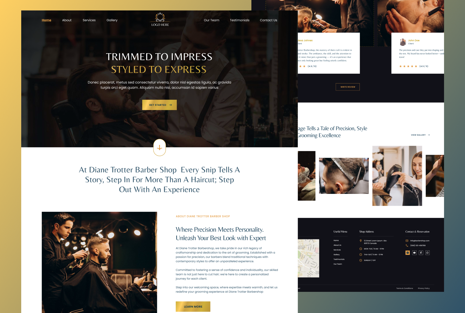 Barber Webdesign barber barber shop barbers barbershop barbershop design barbershops fashion salon salon design ui