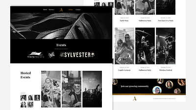 Ace & Spades Branding Website black and white branding website dark websites design figma web design