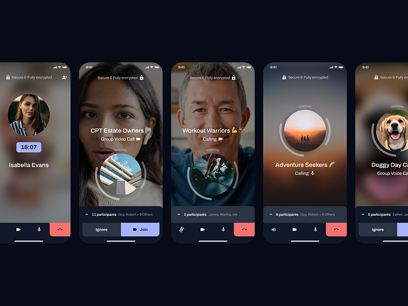 Seamlessly Connect with Audio & Video Calls app apple audio call chat communicate connect design digital group ios iphone messaging mobile ui ui design uiux ux video