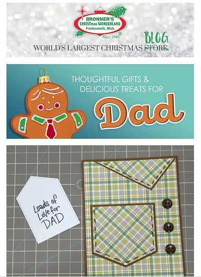 Father's Day Promotional Blog Email For Bronner's branding design email design email marketing graphic design logo marketing photoshop ui web design