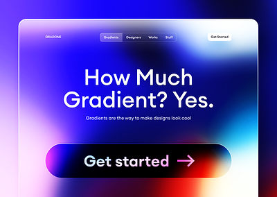 Gradone gradient hero ui uigradient web webdesign website
