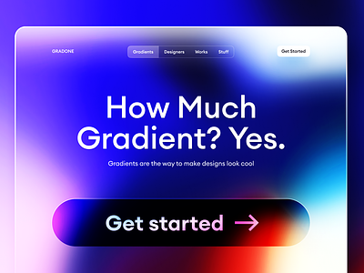 Gradone gradient hero ui uigradient web webdesign website