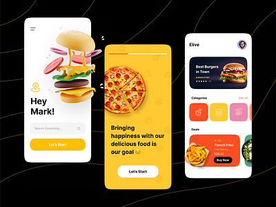 Burger Story - Food Delivery Mobile App 3d artwork clean delivery design food food delivery minimalist mobile mobile app ui design ux design