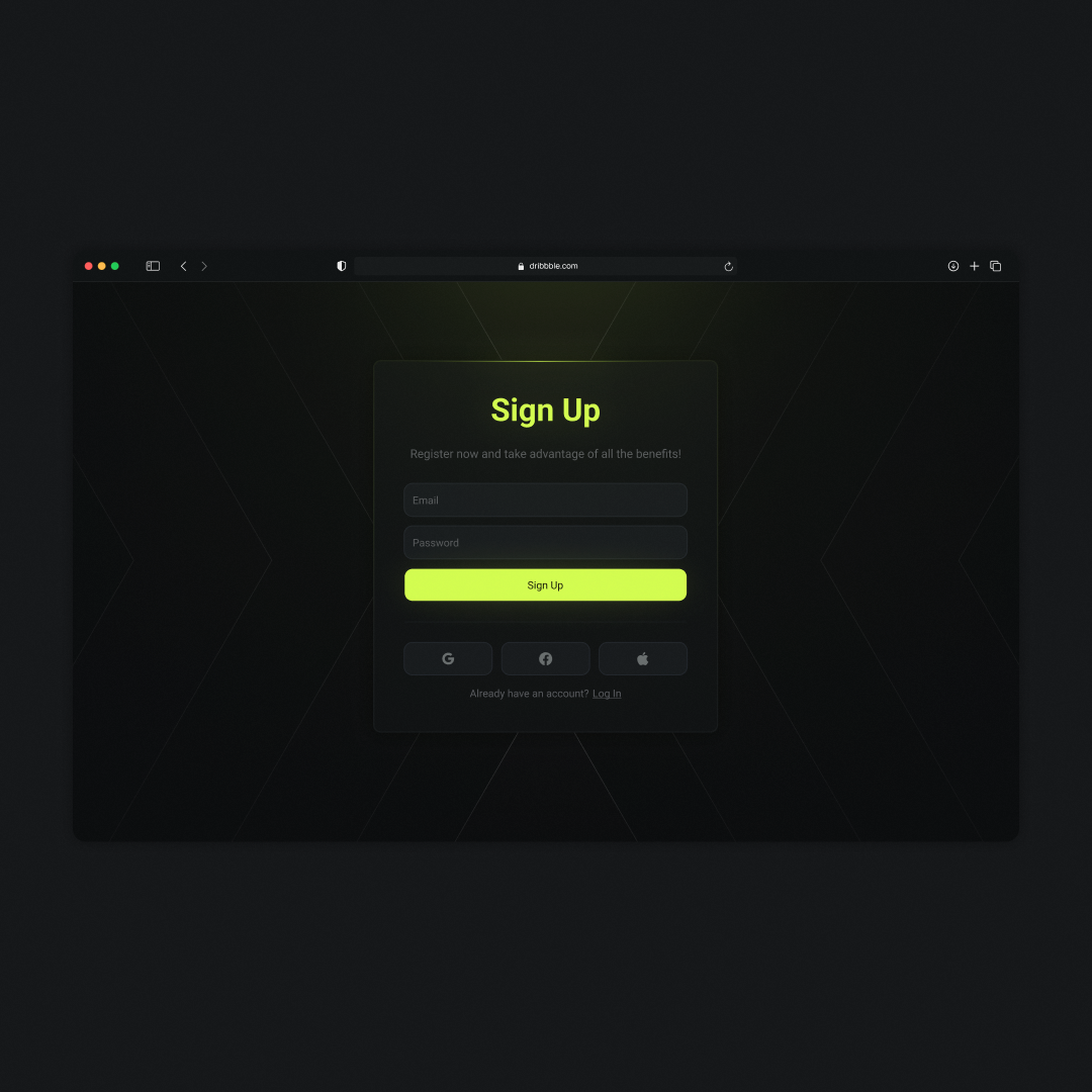Registration Screen branding graphic design ui