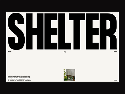 Shelter animation architecture brand branding clean design editorial grid layout minima swiss typography web