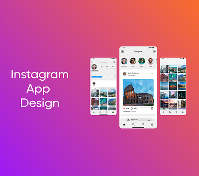 Instagram App Revamp app branding design graphic design ui ux