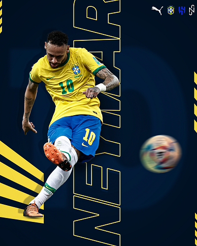 Neymar Sports Poster football graphic design matchday poster neymar sports poster