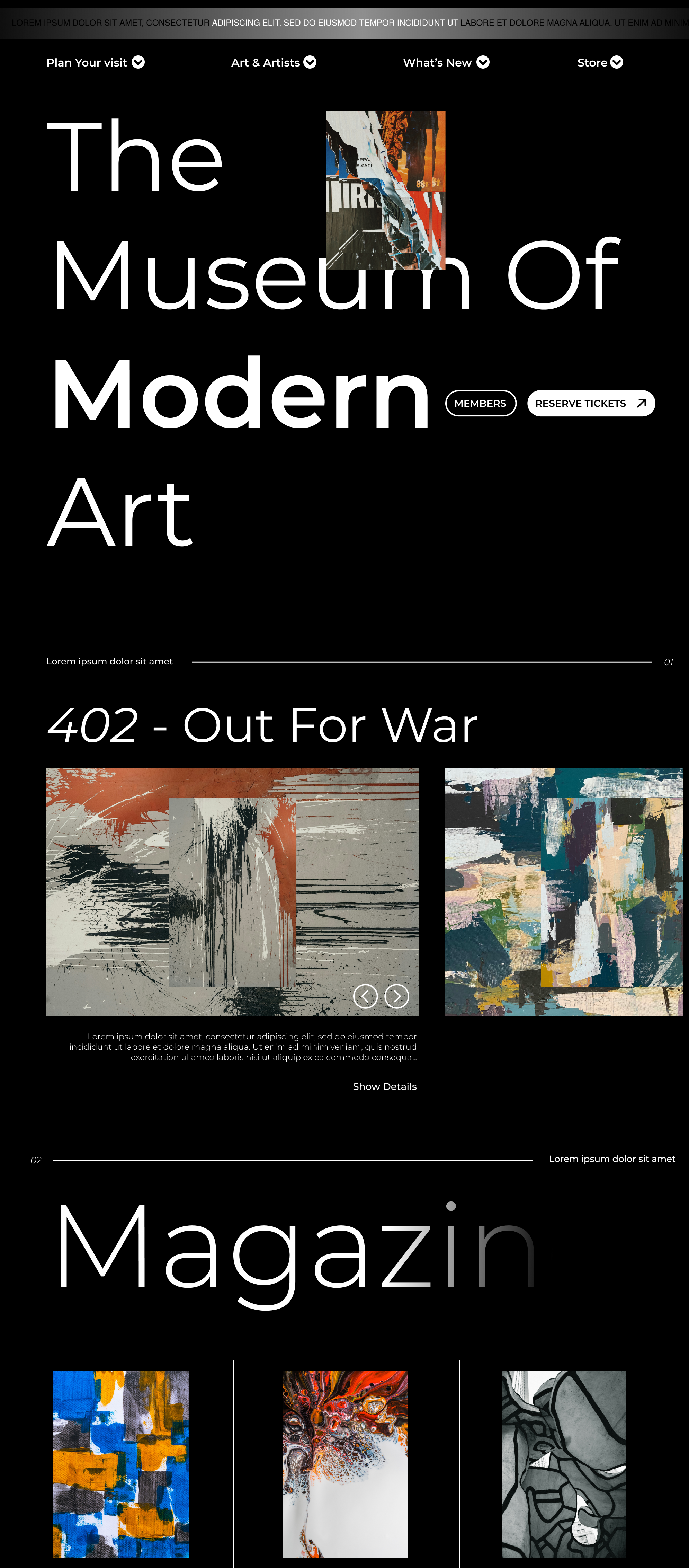 The Museum Of Modern Art | Web Design art design figma graphic design ui uiux user interface ux web design