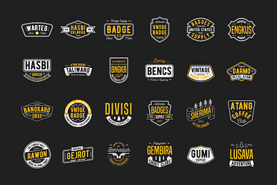 24 Vintage Badges 3d branding design graphic design logo