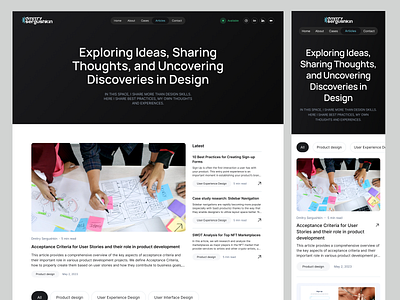 Articles page | Ideas & Thoughts accessibility adaptivedesign articledesign articlepagedesign contentstrategy css3 design digitalpublishing html5 mobilefirst readability responsivedesign responsiveweb seo uiuxdesign userexperience uxdesign webdesign webdesigntrends webdevelopment