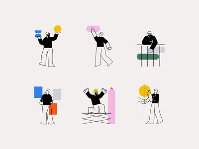 "How it works" spot illustrations brand illustration design design studio flat illustration icon design icons illustration illustration studio illustrations line illustration micro illustration qillo studio spot illustrations vector vector illustration