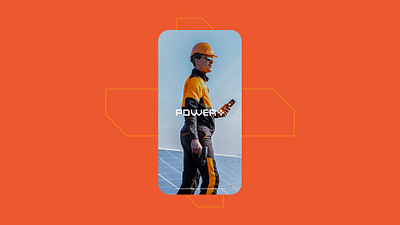 POWER+ ENERGIA SOLAR branding graphic design logo