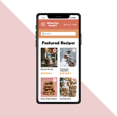 What the Snack? Website design ui ux