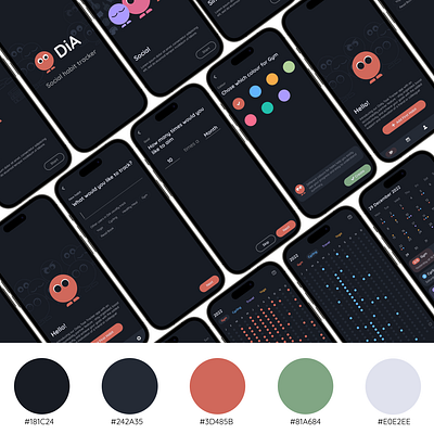 Color Palette-DiA appdesign design figma ui uidesign uiux